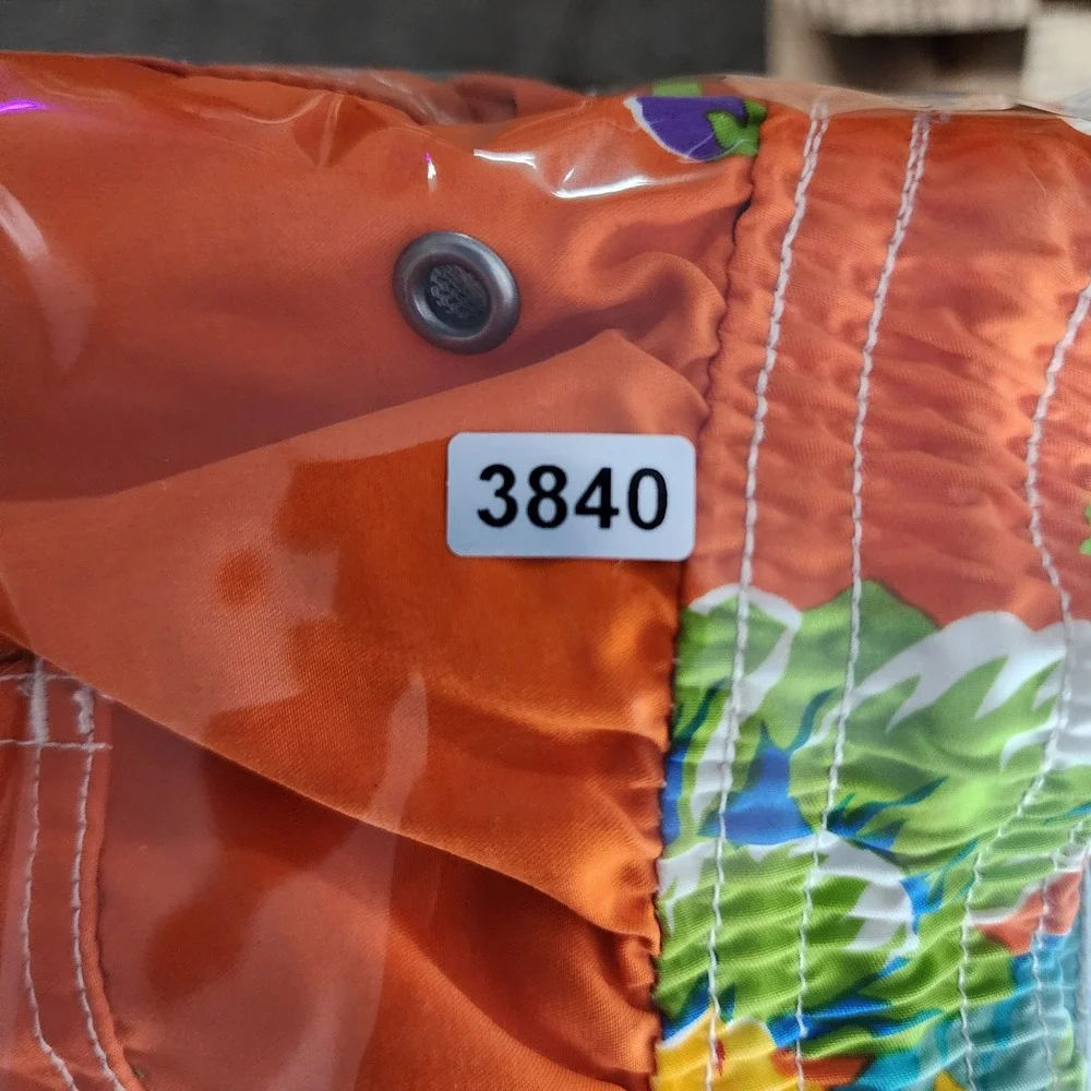Polo Ralph Lauren Swim Trunks Mens L Orange Tropical Floral Hibiscus Mesh Lined